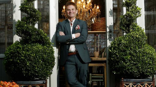 EMBARGOED WENTWORTH COURIER 30/6 Richard Haigh , with dog Maddie, in the Green house at Parterre in Woollahra. Picture: John Appleyard