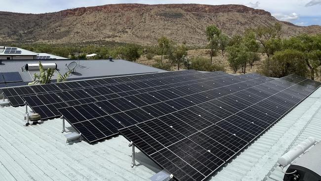 A 20kW rooftop solar system in Alice Springs. Picture: The Community Solar Group Pty Ltd