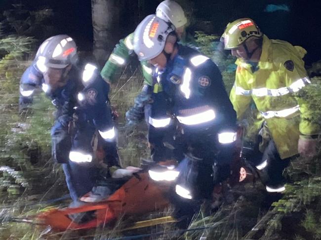 NSW Ambulance response in a major multi-agency rescue of a teenager who fell over a cliff at Greta on Tuesday afternoon. Picture: Supplied.