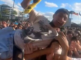 Chaos erupts outside Travis Scott's concert.