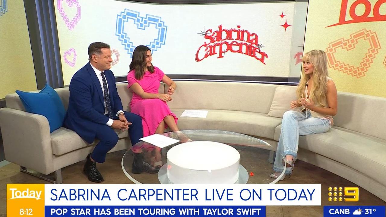Pop princess Sabrina Carpenter has announced her own Australian tour. Picture: Today