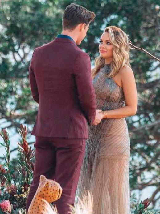 Chatfield with Matt Agnew in The Bachelor Finale. (Picture: Network 10) 