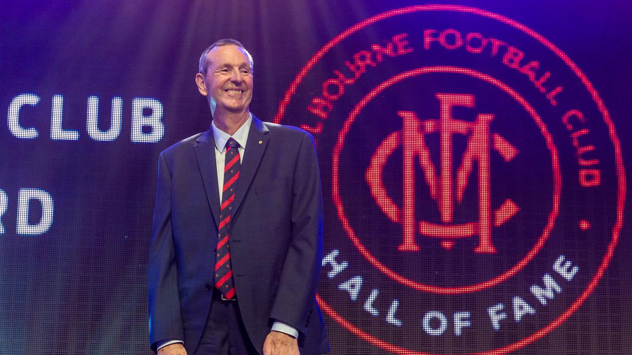 Neale Daniher couldn't wipe the smile off his face at his induction into the Melbourne FC hall of fame. Picture: Andrew Hobbs