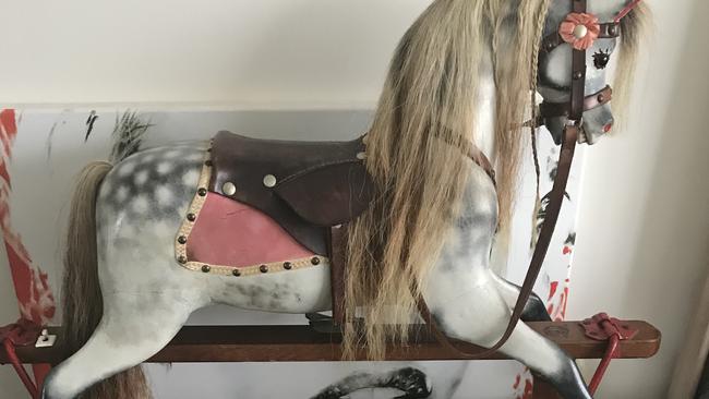 This vintage Brothers Sportiboy rocking horse, made in the 1920s or 1930 went for $5000. Picture: Supplied
