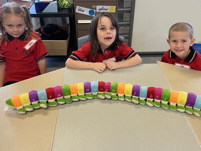 xStudents at Tinana State School for their first day of prep.