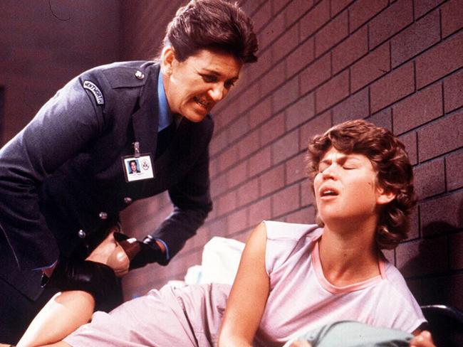 Maggie Kirkpatrick and Julianne Newbould in scene from &lt;i&gt;Prisoner&lt;/i&gt;.