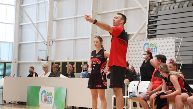 Mackay Meteorettes coach Lukass Blicavs. Picture: Basketball Queensland