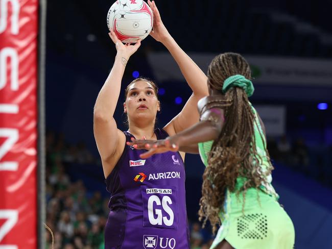 Wallam and her Firebirds’ team are looking to rebound from some disappointing form, including a 36-point loss to West Coast Fever. Picture: James Worsfold/Getty Images