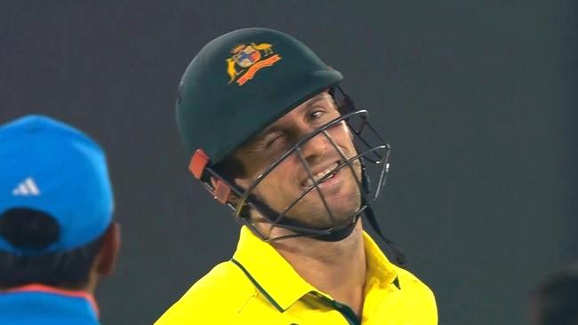 Mitch Marsh looked like he was walking out of the nets. Photo: Fox Cricket.