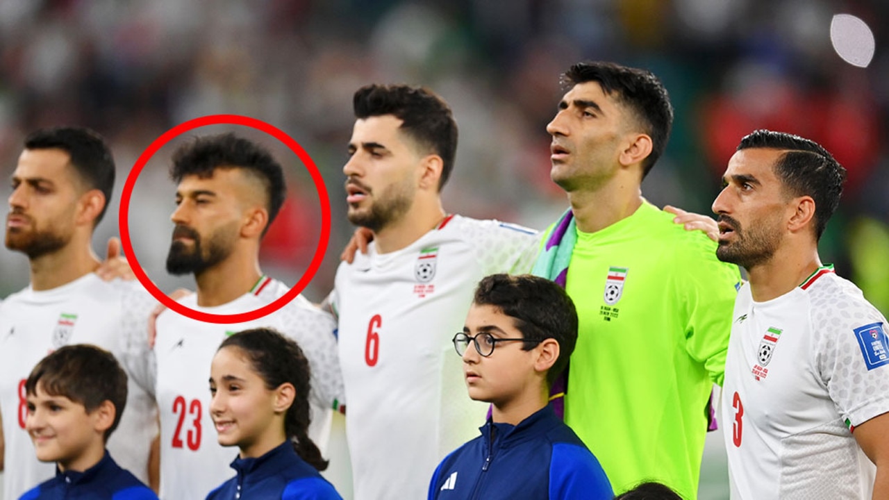 Iran's players sung their national anthem without any passion ahead of their game against USA. Pic: Getty