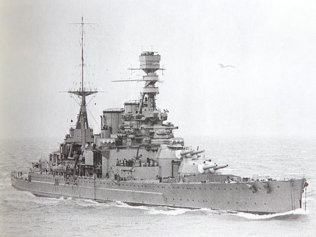 The British battleship HMS Repulse, later sunk by Japanese bombers. Picture via Toby Zerna