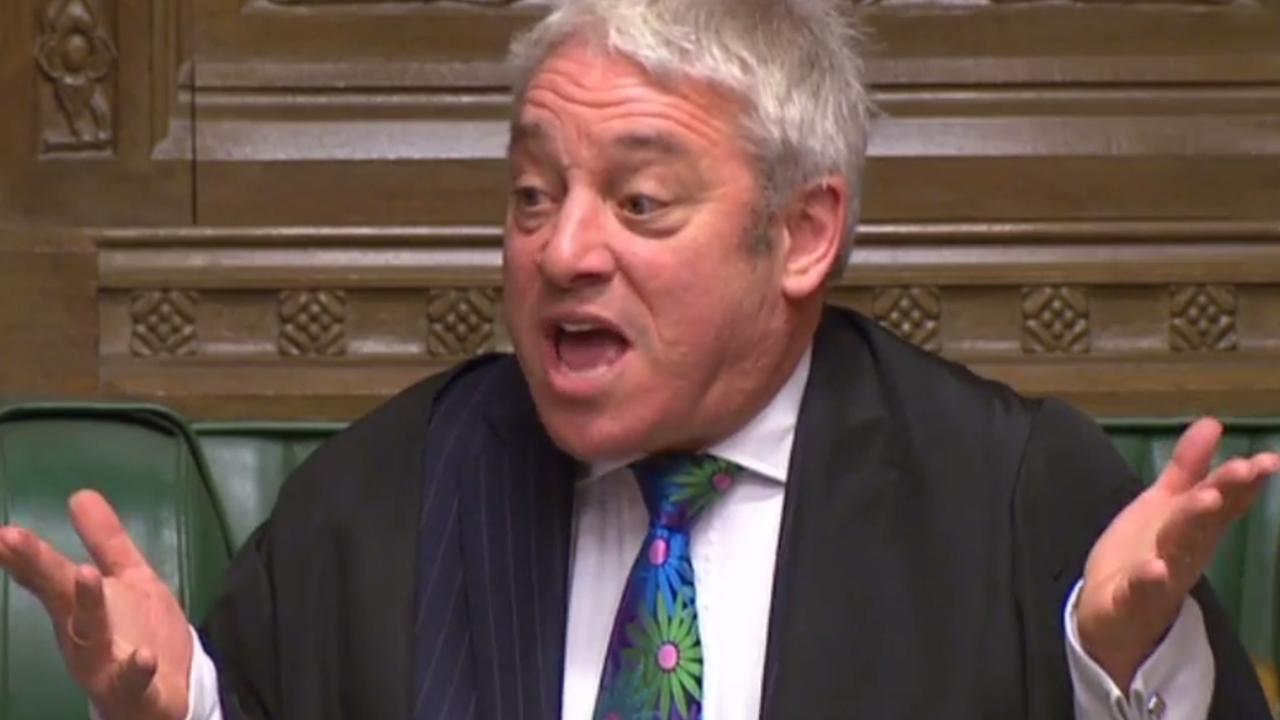Speaker of the House of Commons John Bercow. Picture: AFP/PRU.