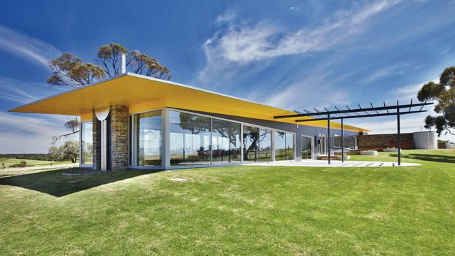 The Barossa Glasshouse is among the impressive homes included in Peter Maddison’s list of Australia’s 21 grandest homes. Picture: Foxtel