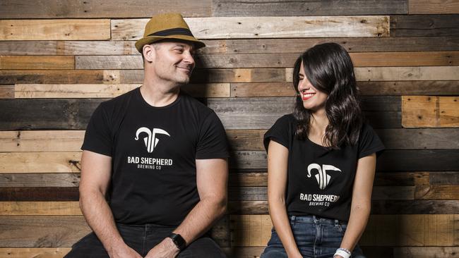 Bad Sheppard brewer Dereck Hales and wife Diti have created a beer made from a rare yeast. Picture: Supplied.