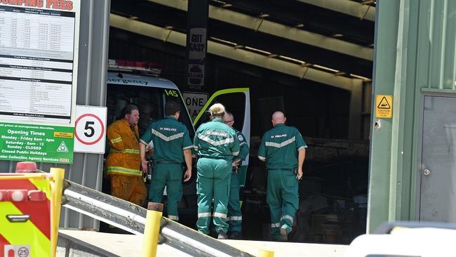 Emergency services on the scene at Woodside. Picture: Tom Huntley