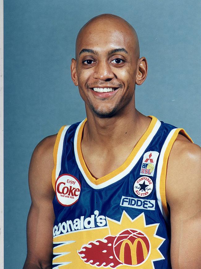 Derek Rucker NBL Townsville Suns May 1997 Sport basketball Qld headshot alone jersey