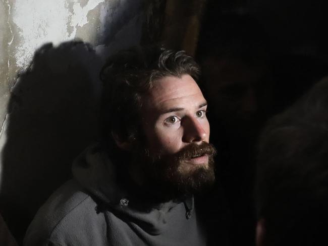 The man, who gave his name as Travis Timmerman, says he was held in Syria for seven months. Picture: Abdulaziz Ketaz/AFP/Getty Images