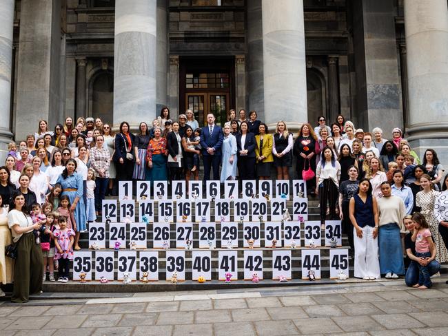 South Australian women demand the parliament passes Ben HoodÃs bill, women and politicians at Parliament House in Adelaide. Picture Matt Turner.