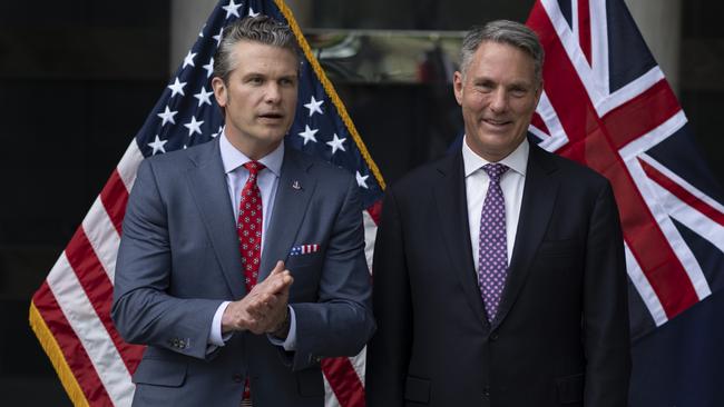 Secretary of Defence Pete Hegseth and Australian Minister for Defence Richard Marles. Picture: Supplied