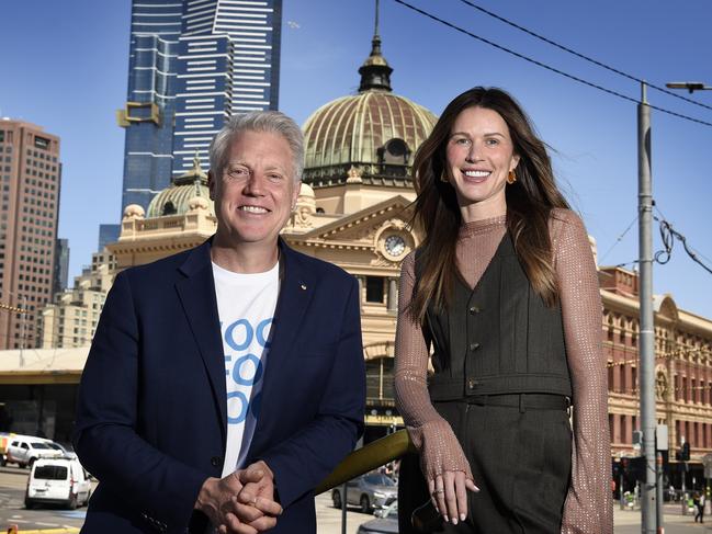 Arron Wood and his running mate Erin Deering. Picture: Andrew Henshaw