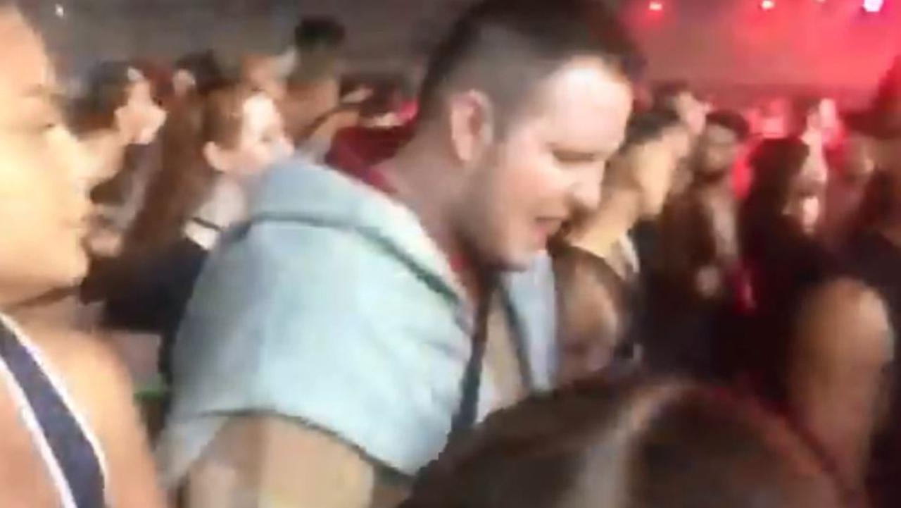 A video of Mr Brosnan dancing at Knockout Games at Sydney Olympic Park shortly before he died of a drug-related overdose. Picture: Facebook