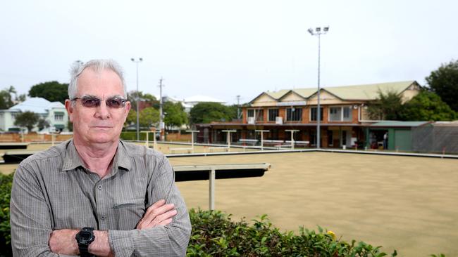 Resident Nick Read has opposed plans to redevelop the heritage-listed Yeronga Bowls Club. A court this morning rejected the development. Picture: Renae Droop