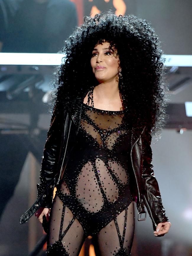 Cher in the V-dress last year. Yes 2017. Pic: Ethan Miller/AFP