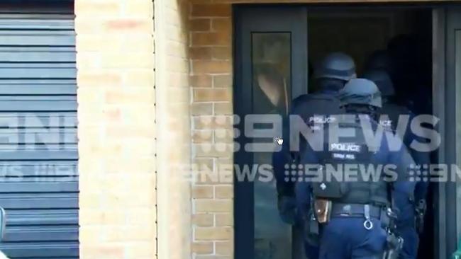 Police say these raids are carried out regularly to prevent public place shootings. Picture: 9 NEWS