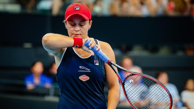 Ash Barty refused to make excuses for the loss. Picture: Patrick Hamilton/AFP