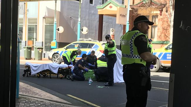 Breaking News Breaking News The scene of a pedestrian crash in Burnie.