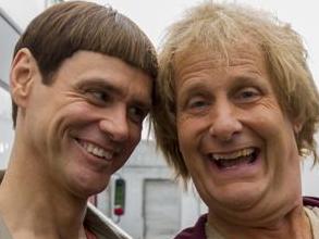 24/09/2013 WIRE: This image released by Universal Studios shows Jim Carrey, left, and Jeff Daniels in character as Lloyd Christmas and Harry Dunne, respectively, on the set of "Dumb and Dumber To," in Atlanta. The pair have reunited for the sequel to the 1994 film "Dumb & Dumber," which is expected in theaters in 2014. (AP Photo/Universal Studios, Hopper Stone)