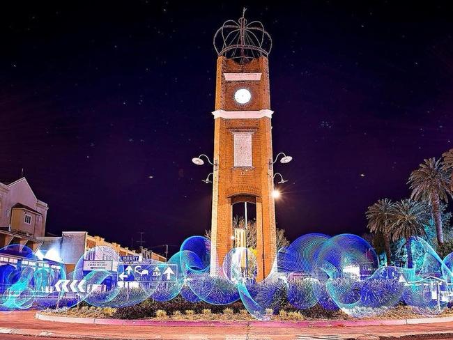 The crowned Grafton Clocktower during the 2018 Jacaranda Festival, submitted as a Photo of the Day to The Daily Examiner by Jess Littler.