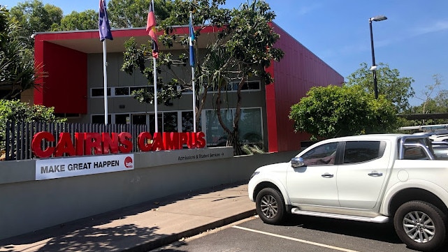 A severed finger was found at the Cairns TAFE campus after a break-in. Picture: Supplied.