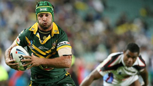 Thurston was enormous in the win over Fiji. Picture: Greg WOOD