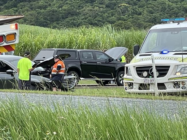 A two vehicle crash on the Farleigh-Habana Road has resulted in one man being transported to hospital. Photo: Fergus Gregg