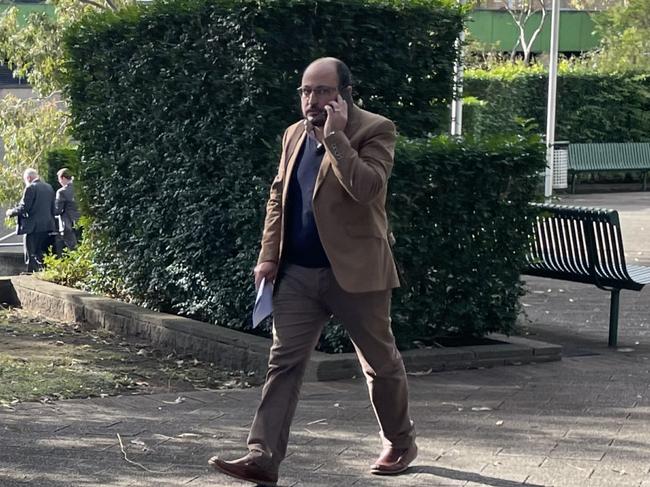 Dr Fady Malak leaving Gosford Local Court after being convicted of sexually touching a female patient. Picture: Richard Noone