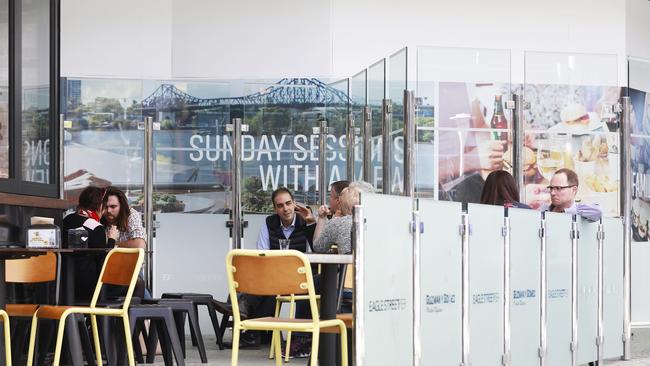 August 2019: Eagle Street Pier and Riverside al fresco dining areas. Picture: AAP Image/Claudia Baxter