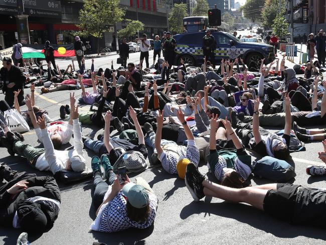 Police slammed organisers for refusing to engage with authorities before Monday’s protest. Picture: David Crosling