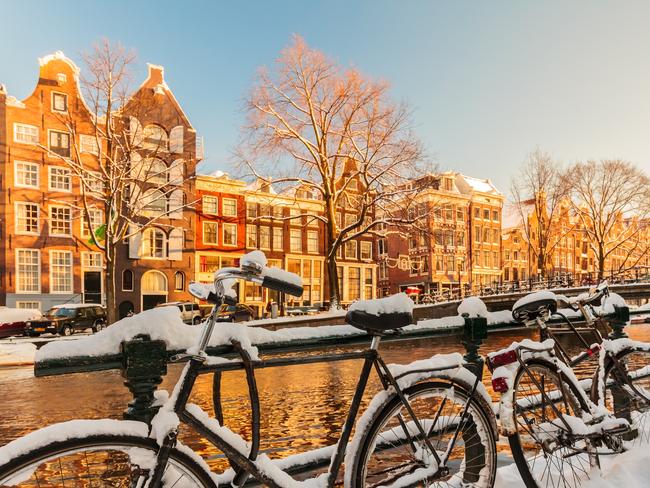 Amsterdam is magical in winter, especially when it snows.