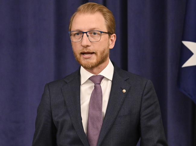 Senator James Paterson claims the Victorian government is ‘hurtling towards insolvency’ if it proceeds with the project. Picture: Martin Ollman