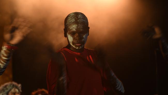 Red Flag Dancers performs at the 2022 National Indigenous Music Awards. Picture: (A)manda Parkinson