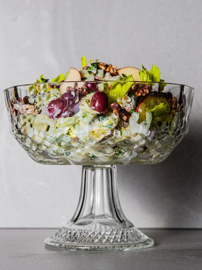 A cut-glass bowl adds a touch of old-world glamour to the presentation of this charming dish.