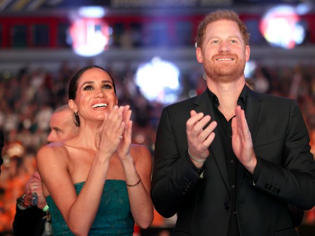 DUESSELDORF, GERMANY - SEPTEMBER 16: Prince Harry, Duke of Sussex, and Meghan, Duchess of Sussex attend the closing ceremony of the Invictus Games DÃÂ¼sseldorf 2023 at Merkur Spiel-Arena on September 16, 2023 in Duesseldorf, Germany. (Photo by Chris Jackson/Getty Images for the Invictus Games Foundation)