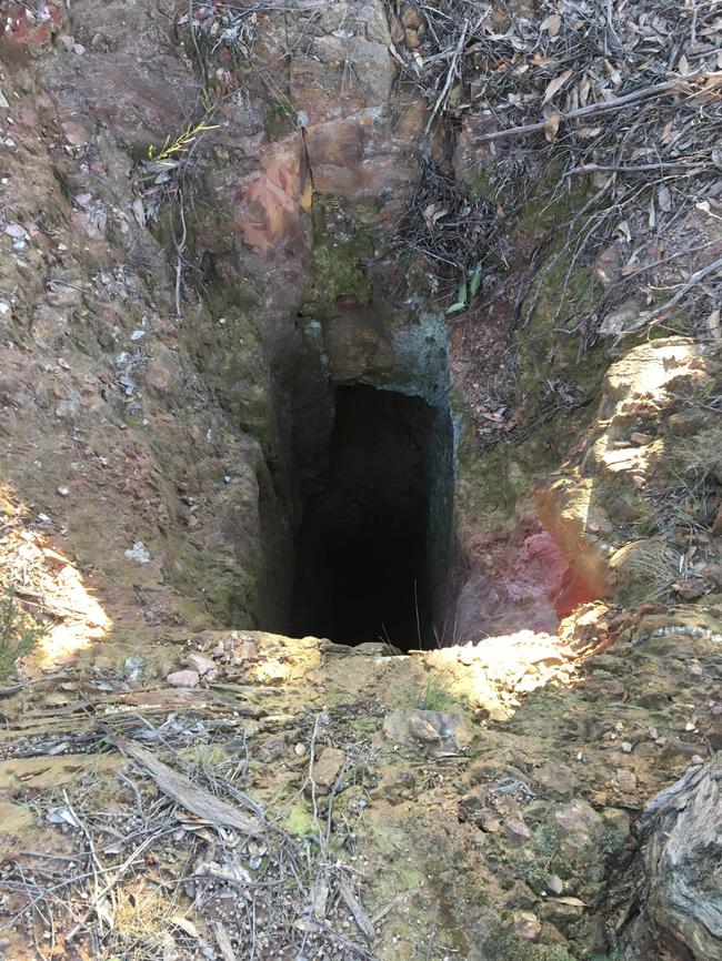 The 8m mineshaft Ned was trapped in for more than a day. Picture: Jason Edwards