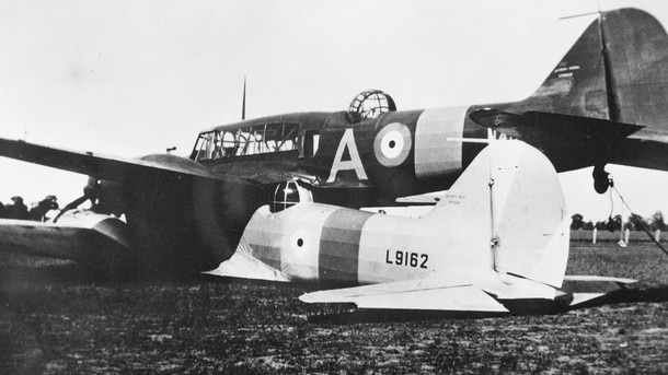 The mid-air collision of two Avro Ansons on a training flight resulted in this dramatic crash landing by trainee pilot Len Fuller. Picture: Australian War Memorial