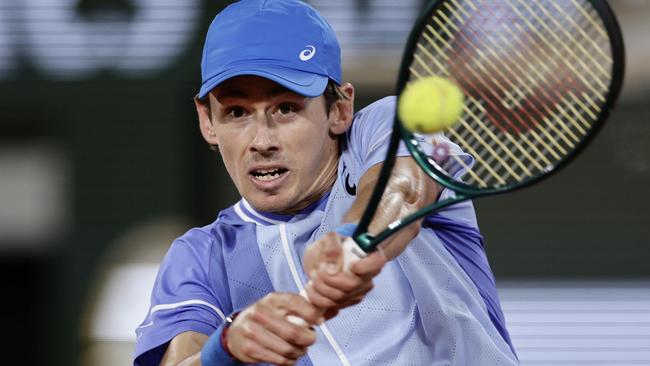 Alex de Minaur has carried his hot form from the French Open to the Netherlands with him. Photo by Kyodo News via Getty Images.