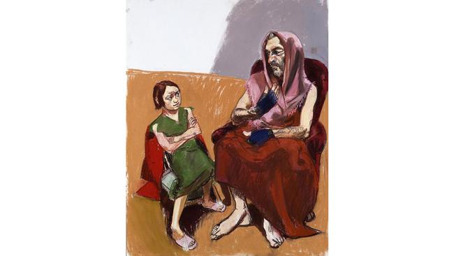 Paula Rego’s The wolf chats up Red Riding Hood (2003).