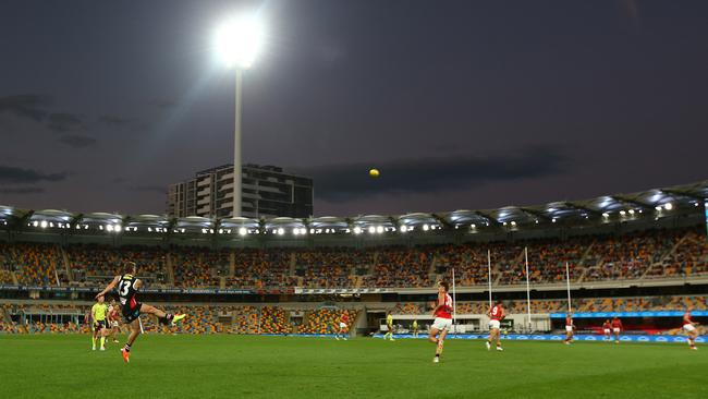 If the game is in the sunshine state, the Gabba is considered the most likely venue. Picture: Getty Images