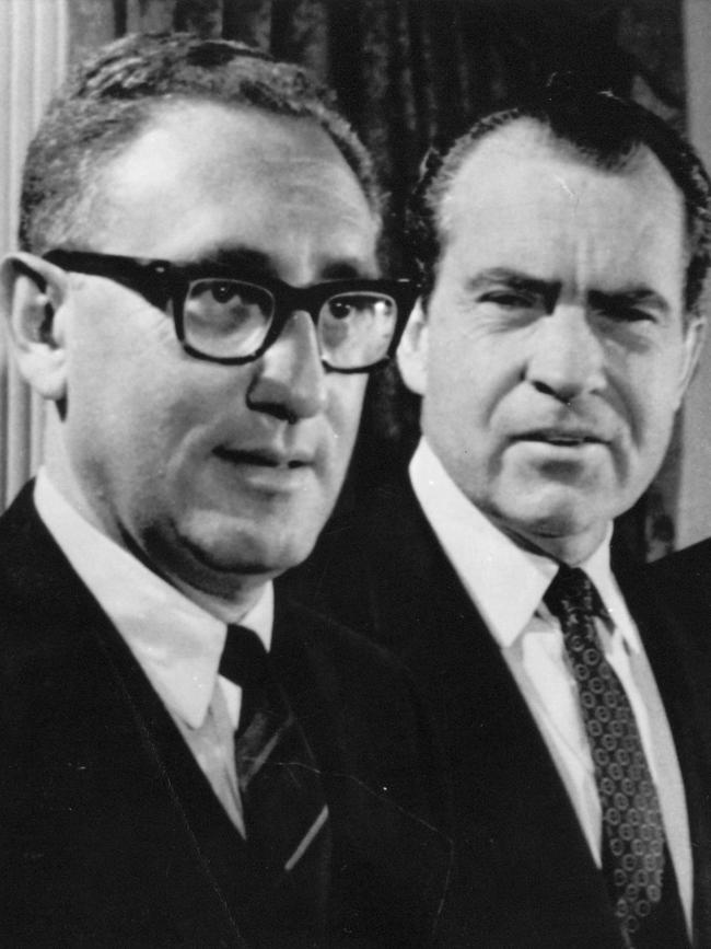 Kissinger and Nixon c.1970. Picture: courtesy Air Force Magazine.