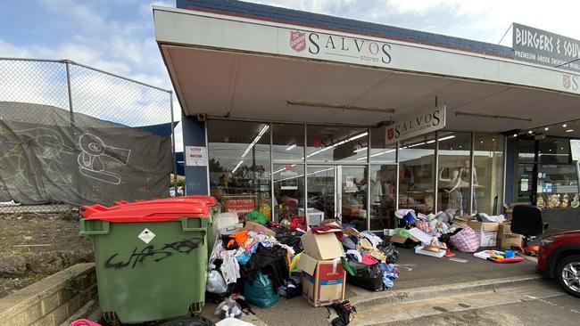 Mountains of rubbish piled up at East Bentleigh Salvation Army on Centre Rd last month.